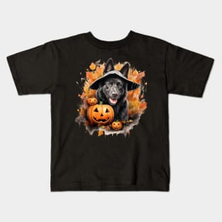 Halloween Norwegian Elkhound Kids T-Shirt